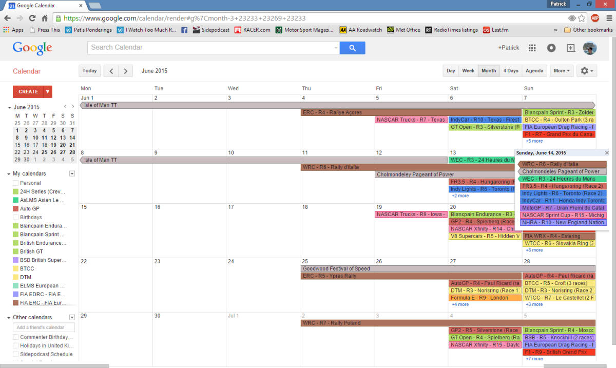 Imsa Schedule Google Calendar